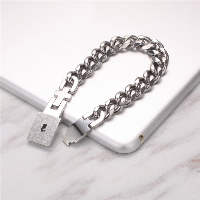 Bracelets For Men's | Silver Heavy Lock Bracelet | Silveradda